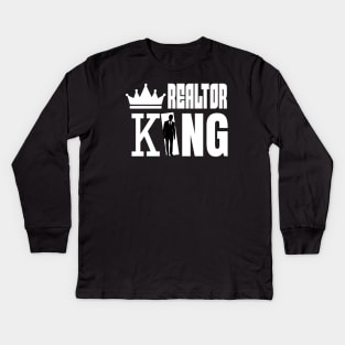 R e a l t o r  King Kids Long Sleeve T-Shirt